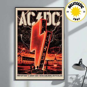 ACDC PWR Up Tour 2025 Tonight Poster At The Messegelande Karlsruhe Deutschland In Rheinstetten Germany On August 17 2025 Home Decor Poster Canvas
