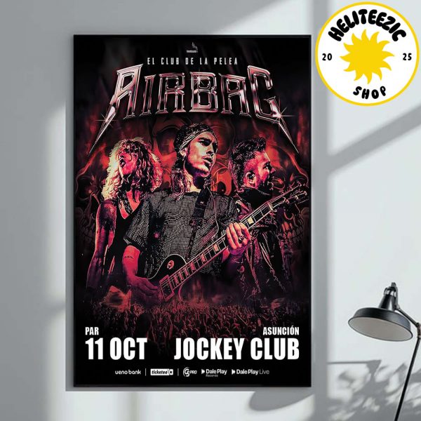 Airbag Band El Club De La Pelea Event Poster At Jockey Club In Asuncion Paraguay On October 11 2025 Home Decor Poster Canvas
