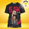 Aja Wilson Las Vegas Aces Reach 5.5K Career Points WNBA 2025 All Over Print Shirt