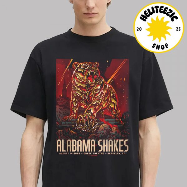Alabama Shakes Event Poster At Greek Theatre In Berkeley CA On August 14 2025 Unisex T-Shirt
