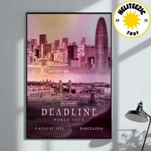 Blackpink Deadline World Tour 2025 Exclusive City Poster In Barcelona At The Estadi Olímpic Lluís Companys On August 9 2025 Home Decor Poster Canvas