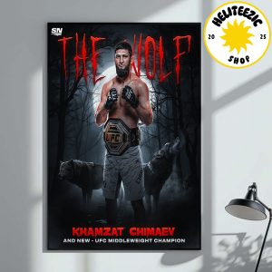 Congrats The Wolf Khamzat Chimaev And New UFC Middleweight Champion 2025 Home Decor Poster Canvas