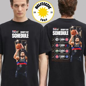 Detroit Pistons 2025 Emirates NBA Cup Schedule Two Sided Unisex T-Shirt