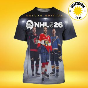 EA Sports NHL 26 Deluxe Edition Cover Matthew Tkachuk Florida Panthers Brady Tkachuk Ottawa Senators Keith Tkachuk All Over Print Shirt