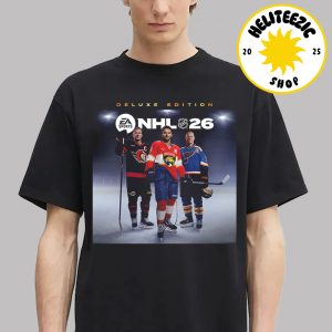 EA Sports NHL 26 Deluxe Edition Cover Matthew Tkachuk Florida Panthers Brady Tkachuk Ottawa Senators Keith Tkachuk Unisex T-Shirt