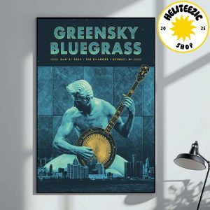 Greensky Bluegrass Event Poster In Detroit MI At The Fillmore On August 21 2025 Home Decor Poster Canvas
