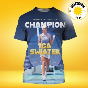 Iga Swiatek Is 2025 Cincinnati Open Women’s Singles Champion All Over Print Shirt