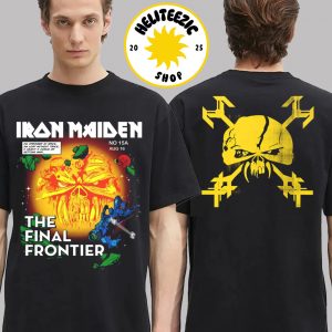 Iron Maiden 15 Anniversary Merch Tee The Final Frontier Comic Cover Two Sided Unisex T-Shirt