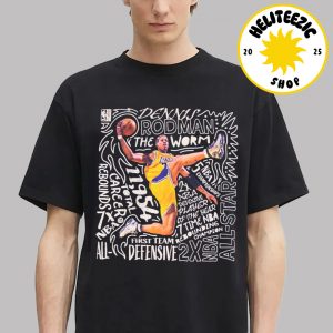 Mitchell And Ness Los Angeles Lakers Dennis Rodman Player Abstract NBA Unisex T-Shirt