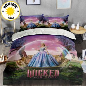 New Poster For Wicked For Good You Will Be Changed Character Ariana Grande As Glinda Only In Theater November 21 2025 Bedding Set