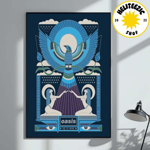 Oasis Event Poster At Roseland Ballroom In New York City NYC On October 11th 1995 Home Decor Poster Canvas