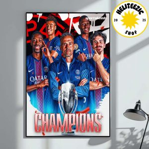 Paris Saint Germain PSG Are The UEFA Super Cup 2025 Champions Home Decor Poster Canvas