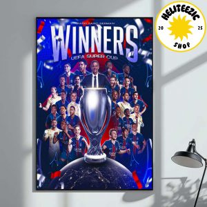 Paris Saint Germain PSG Are Winner UEFA Super Cup 2025 Home Decor Poster Canvas