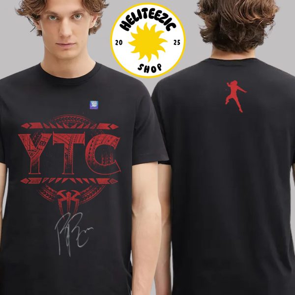 Roman Reigns WWE Autographed YTC Two Sided Unisex T-Shirt