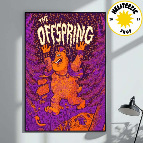 The Offspring Concert Poster For Ridgedale MO At Thunder Ridge Nature Arena On August 20 2025 Home Decor Poster Canvas