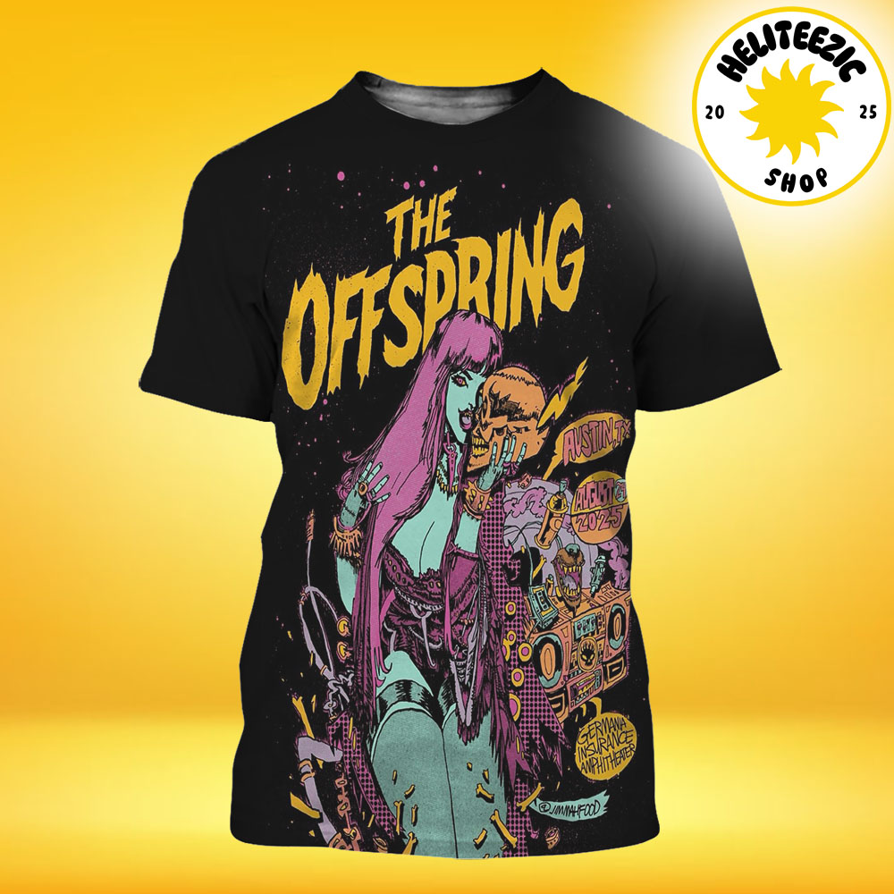 The Offspring Event Poster At Germana Insurance Amphitheater In Austin TX On August 24 2025 All Over Print Shirt