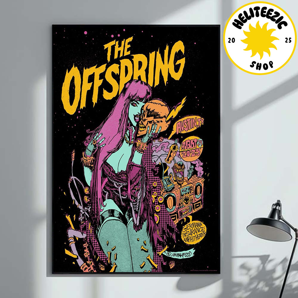 The Offspring Event Poster At Germana Insurance Amphitheater In Austin TX On August 24 2025 Home Decor Poster Canvas