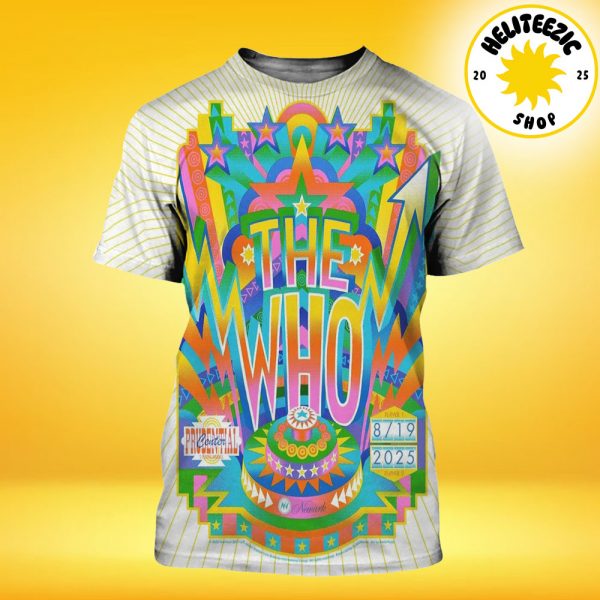 The WHO Event Show Poster in Newark NJ At Prudential Center On August 19 2025 All Over Print Shirt