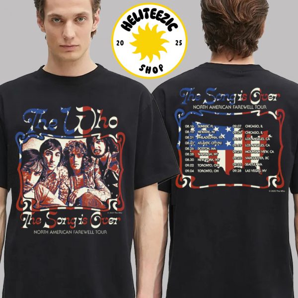 The WHO Merchandise The Song is Over North America Photo Dateback Two Sided Unisex T-Shirt